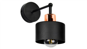 Lampa Loft Abi-G K4 1Xe27 Kinkiet Czarno Złota
