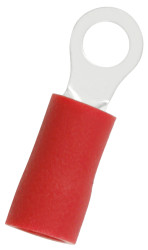 Zacisk oczkowy rozmiar przewodu 1.5mm² Ø 3.2mm izolowany średnica wew 3.2mm Czerwony RS PRO
