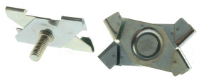 Obejma i uchwyt zaciskowy, grubość kołnierza: 25 mm, Stalowe