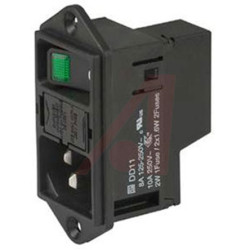 Złącze IEC IEC C14 Montaż na panelu Męski 10A Proste liczba bezp 2 Szybkozłączne Schurter