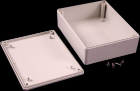 ABS enclosure, (L x W x H) 122 x 94 x 36 mm, light gray (RAL 7035), IP54, 1591XXGGY