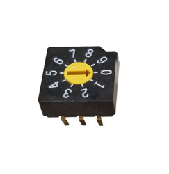 Przełącznik obrotowy, 100 mA, 5V dc, 10-położeniowy, Nidec Components SD-2000