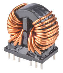 Dławik skompensowany 2 x 900 μH 32A Otwór przezierny -30 → +50% Przewlekany 2 x 1.1mΩ Rdc Nanokryształ