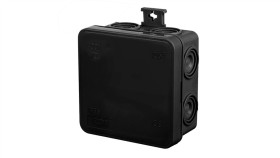 Puszka Hermetyczna N/T E7 75X75x39mm Pusta Ip55 Bezhalogenowa Czarna 0296-02
