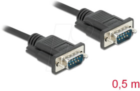 86612 Serial cable, RS-232, connector/connector, 0.5 m