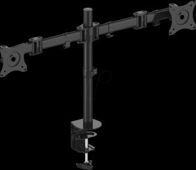 PM-OFFICE-02 Monitor holder, 2 displays, table mount, up to 8 kg, 13" - 27"
