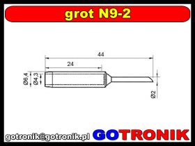 Grot N9-2 - ścięty fi 2mm