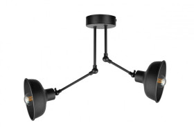 Lampa sufitowa nowoczesna 2xE27 HERMES BLACK