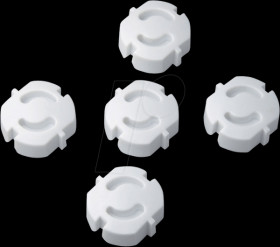 98594 Plug protector, white: 5 pieces