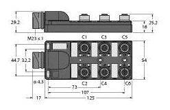 Rozdzielacz czujnik / element wykonawczy, pasywny Turck TB-6M12-5-CS19H 6611961 1 szt.