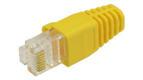Gumowa Osłonka Wtyku Rj45 Żółta Woreczek 100Szt.