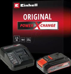 4512097 Power X-Change starter set, 2x 2.5 Ah rechargeable battery, 1x c