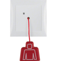 B.Kwadrat/S.1 Wyłącznik cięgłowy z ramką biały połysk 52028989 HAGER