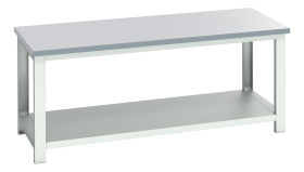 Stół warsztatowy szer. 900mm maks. obciążenie: 350kg Podstawowy stoł Blacha stalowa dł. 2000mm wys. 840mm