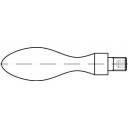 Rękojeść DIN 98 TOOLCRAFT Uchwyt kulowy stal 105324 10 szt.