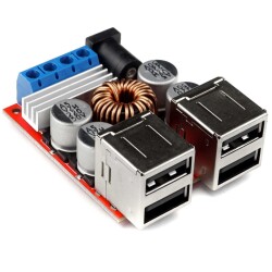 Przetwornica step-down USB 8V-35V na 5V 4 x USB-A 8A