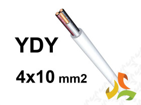 Przewód YDY żo 4x10 mm2 (450/750V) instalacyjny okrągły biały NYM-J (bębnowy) G-106461 TELEFONIKA