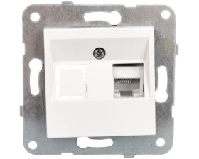Karre Gniazdo Komputerowe 1xrj45 Kat. 6, Kolor Biały / 90963678