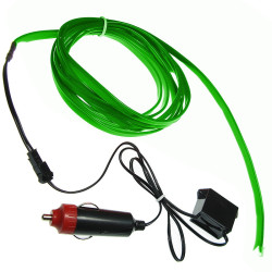 Pasek Neon samochodowy 1m zielon EL WIRE światłowód do wnętrza samochodu