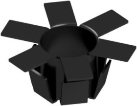 Small heatsink, (Ø x H) 19 x 8 mm, 60 K/W, blackened, 10037496