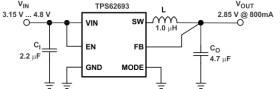 800-mA, 3-MHz High-Efficiency Step-Down Converter, TPS6269x