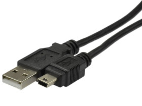 Kabel USB 1,8m czarny USB A/M wtyk - miniUSB B/M wtyk s/USB 2.0 AK-300108-018-S