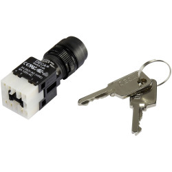 Deca 1384380 ADA16K6-AR0-CA Key Switch 250V AC 5A IP65 Off/On 90&#xB0;