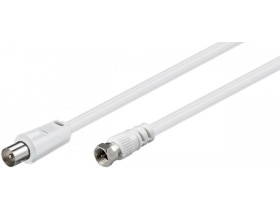 Kabel antenowy SAT F / wtyk antenowy (70 dB) 2.5m