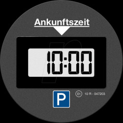 8041 KFZ - Electric parking disk PARK LITE One, round, black