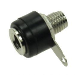 Gniazdo bananowe AL2321 czarne 4mm (5szt)