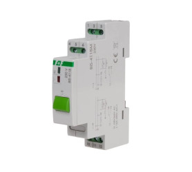 Przekaźnik bistabilny z przyciskiem do sterowania ręcznego i z pamięcią montaż na szynie DIN 230V BIS-411BM