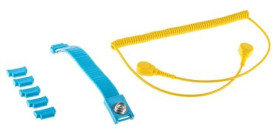 Opaska antystatyczna na nadgarstek z przewodem, 10mm Tak, dł. przewodu 1.8m, RS PRO Pojedynczy przewód