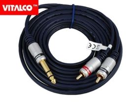 PRZEWOD JACK 6,3 STER.X 2WT.RCA 1,5M DIG