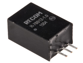Regulator przełączający, 12W, Uwe 32V dc, Uwy 12V dc, Iwy 1A, Recom, R-78B-1.0