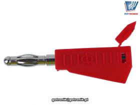 Wtyk banan 4mm czerwony Amass 25.426.1