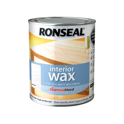 Ronseal 36885 Interior Wax White Ash 750ml