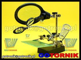 Zestaw trzecia ręka + 2x lupa + oświetlenie LED + podstawka pod lutownicę