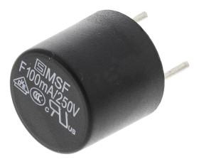 Bezpiecznik nieresetowalny 100mA 250V ac Schurter F Termoplastyczne rozstaw 5.08mm