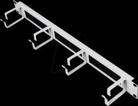 26210262 19-inch patch panel, 1 U, with brush strip, gray