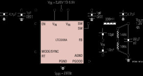 5V, 4A Synchronous Step-Down Silent Switcher in 2mm x 2mm LQFN