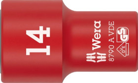 Klucz nasadowy 8790 A VDE Zyklop, izolowany, 1/4, 14 x 41 mm, WERA 05005940001
