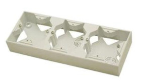 SONATA Puszka natynkowa potrójna ecru PNP-3R/27