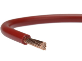 Przewód instalacyjny H05V-K / LgY 0,5 500V czerwony linka giętka Elektrokabel /10m/