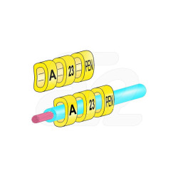 Oznacznik kablowy OZ-1 cyfra 0 żółty (100szt.) Ergom