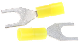 Konektor zaciskowy płaski Izolowane, M3.5, Żółty 22AWG 0.5mm² 26AWG 0.2mm² RS PRO