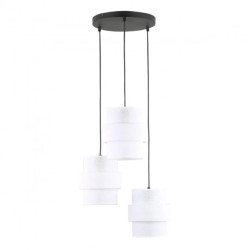 Lampa wisząca na okrągłej rozecie z białymi kloszami CALISTO WHITE na E27 6018 TK Lighting
