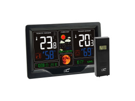 Stacja pogodowa z kolorowym wyś.czarna LXSTP09C