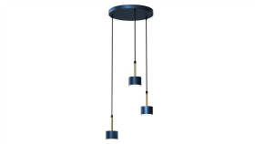 Lampa Wisząca Arena Blue/Gold 3Xgx53 Mlp7774 Milagro