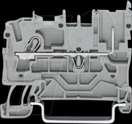 2022-1201 1-conductor/1-pin carrier terminal block, 2.5 mm², grey