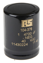 Kondensator 4700μF 40V dc Montaż na płytce drukowanej KEMET 35 x 45mm